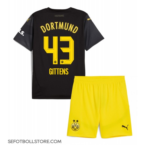 Borussia Dortmund Jamie Bynoe-Gittens #43 Replika babykläder Bortaställ Barn 2024-25 Kortärmad (+ korta byxor)